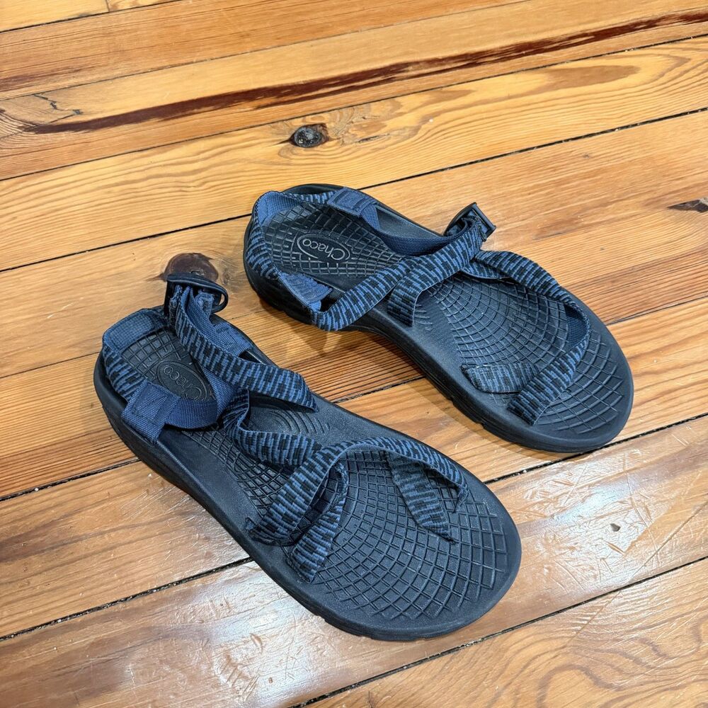 Chaco Mens Z/Cloud 2 Sandals Size 10 Navy Blue Pattern Travel Hiking